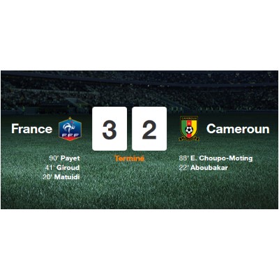 france cameroun 3-2